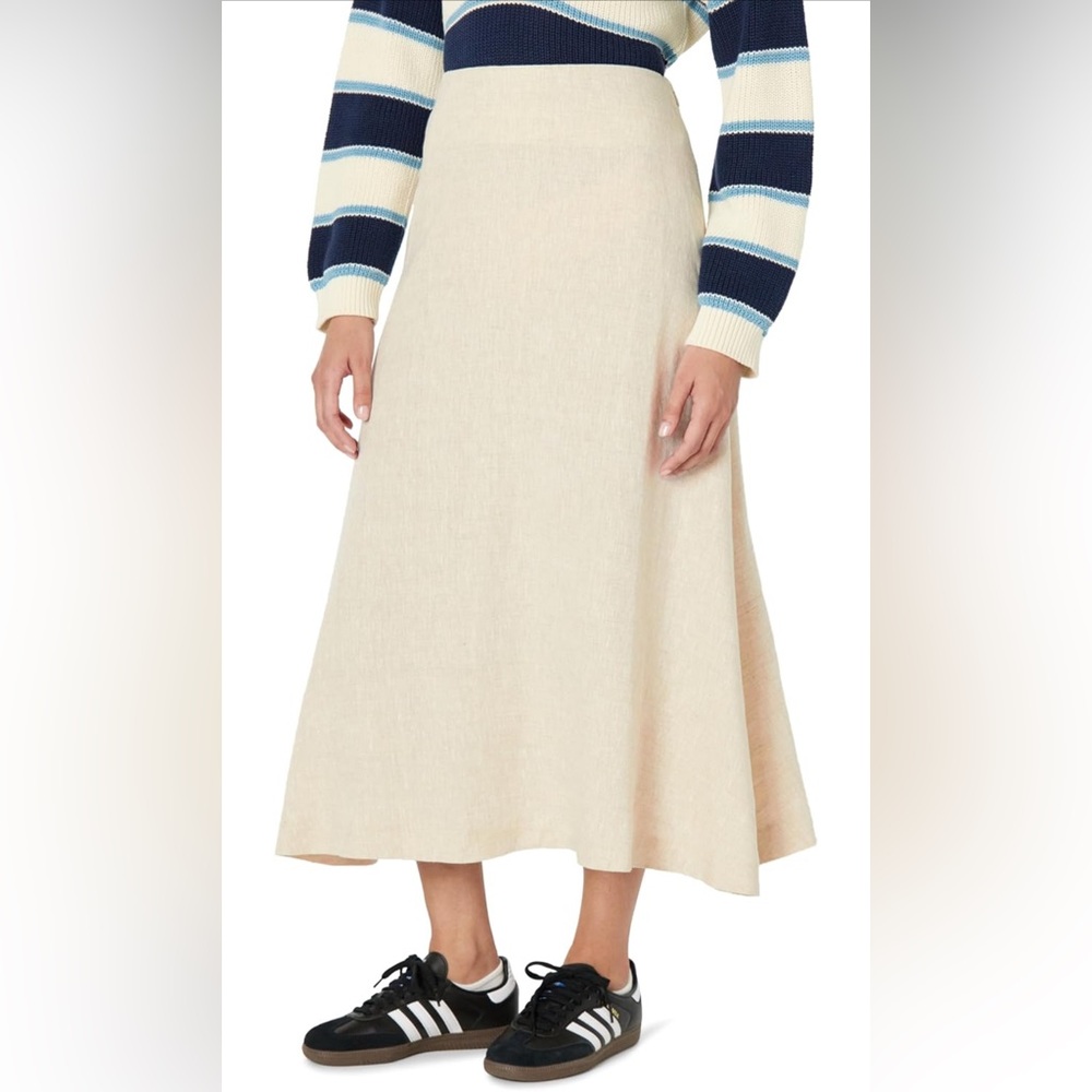 The Drop Women's Standard Sicily Linen Midi Skirt